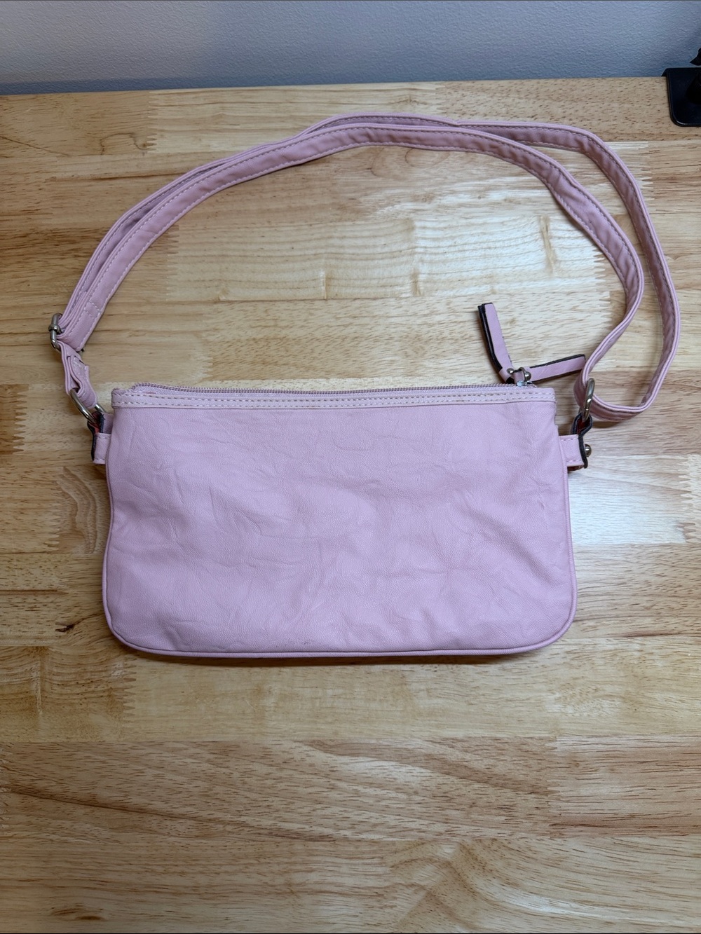 Rosetti Light Pink Crossbody Bag with Front Zip Pocket - Picture 2 of 10